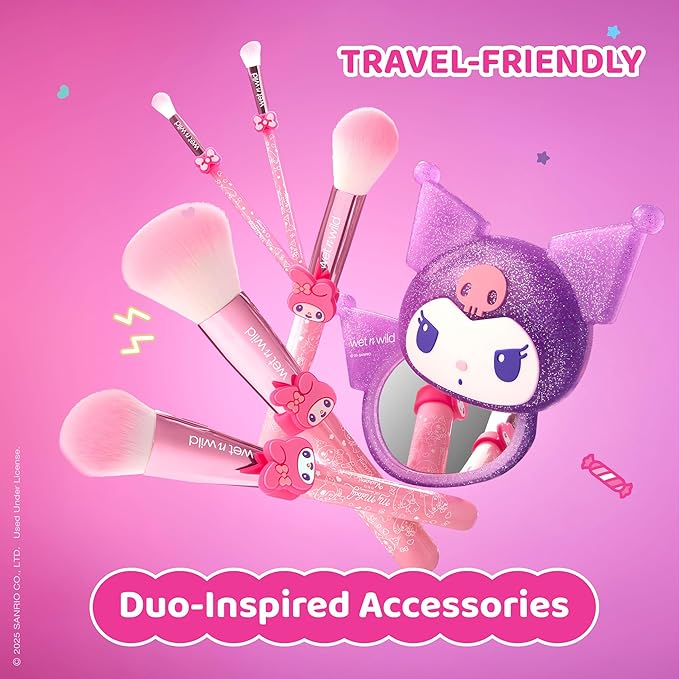wet n wild My Melody and Kuromi 5-Piece Makeup Brush Set