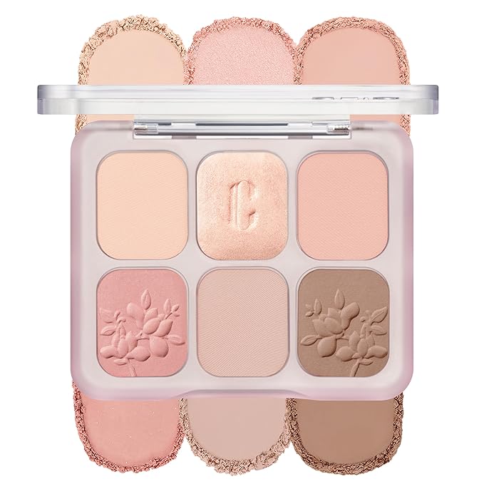 CLIO Muse Master Eyeshadow Palette, Korean Royal Heritage Edition, Neutral Beige 6-Color Eyeshadow Palette with Matte Satin Shimmer, Blendable Baked Cream Powder Formula (03 BEIGE ONE STEP)