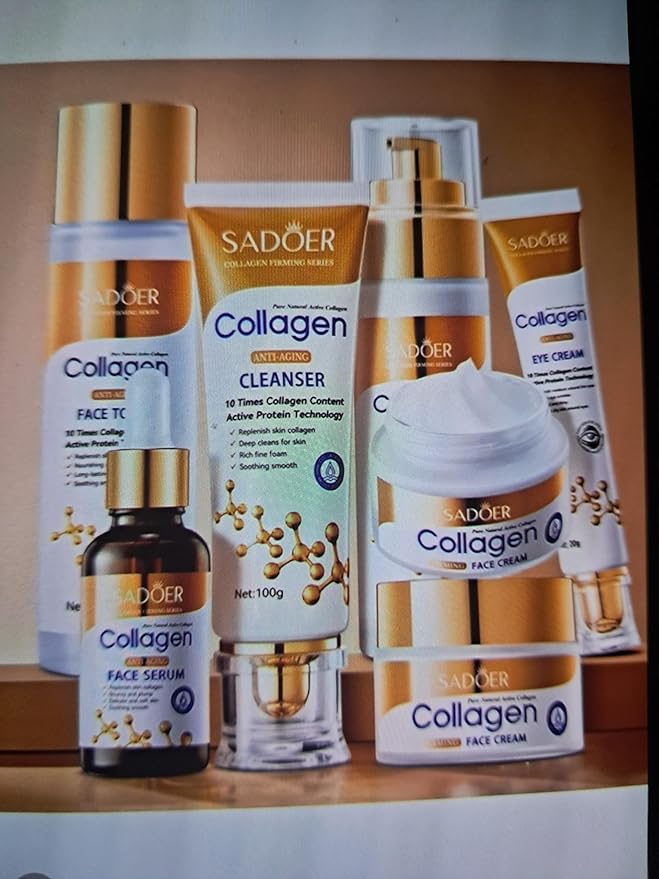 For SADOER Bee Firming Skincare Gift Set,6 Piece Skin care Set Collection,Moisturizing Skin Care Kit,Facial Skin Care Sets Kits,Cleanser Toner Lotion Serums Facial Creams Eye Creams