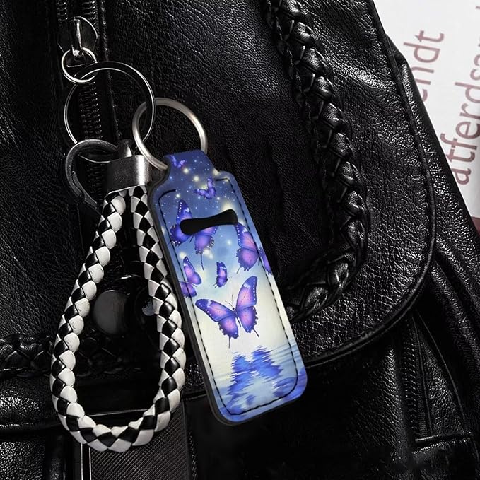 Pensura Chapstick Holder Keychain Fashion 5 Pcs Car Keychain Holder Portable Chapstick Holder Keep from Scratched and Dust