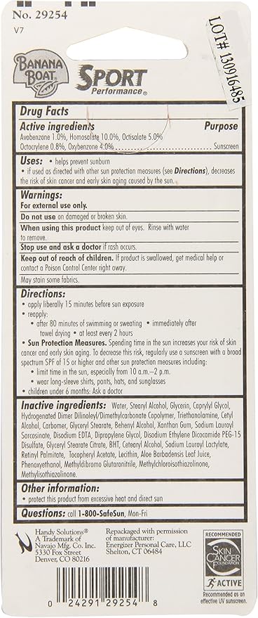 Banana Boat Sunscreen 30spf Carded, 1-Ounce Packages (Pack of 4)