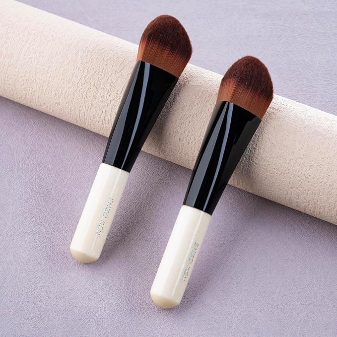 Kabuki Triangle Foundation Brush, Angled Concealer Brush Under Eye, Kabuki Foundation Brush, Liquid Foundation Brushes for Liquid Makeup, Cream Contour Brush for Cream Makeup.(K8003E)