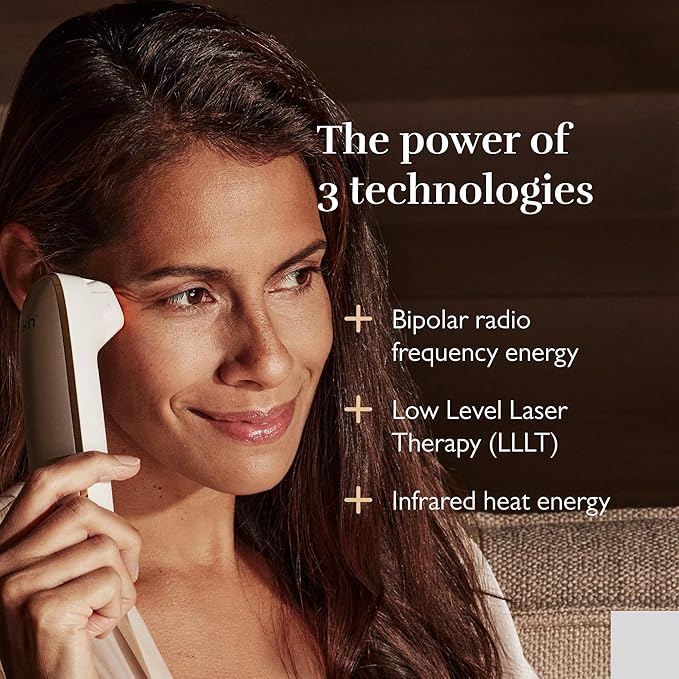 Silk’n Titan Multiplatform At-Home 3-in-1 Radio Frequency Skin Tightening Device for Face and Neck, Combines RF with Low-Level Laser Therapy & Red Light Therapy, with Thermal Sensor, Cordless