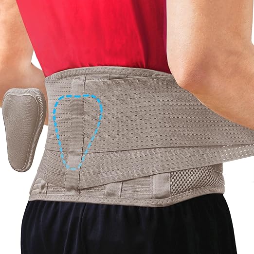 Sparthos Back Support Belt - Relief from Back Pain, Sciatica, Herniated Disc - Breathable Brace With Lumbar Pad For Home & Lifting At Work - For Men & Women - Fits 24–31″ Waist (X-SMALL, Check Sizing)
