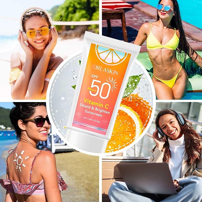 Sunscreen SPF 50 - Dry Waterproof Non-Greasy Broad Spectrum Body & Face Sunscreen Lotion for Sensitive Skin - On-the-Go Days Fast-Absorbing, Water and Sweat Resistant (Travel-Size Sunscreen)