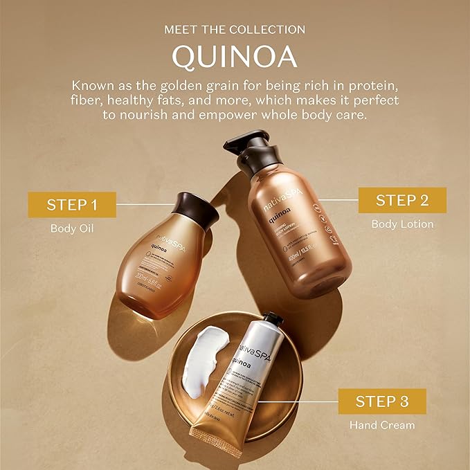 Nativa SPA by O Boticario Quinoa Hydrating Body Oil, Soft and Healthy Skin, 6.8 oz. (200 ml)