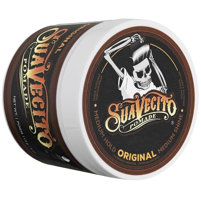 Suavecito Pomade Original Hold 4 oz, 3 Pack - Medium Hold Hair Pomade For Men - Medium Shine Water Based Wax Like Flake Free Hair Gel - Easy To Wash Out - All Day Hold For All Hairstyles