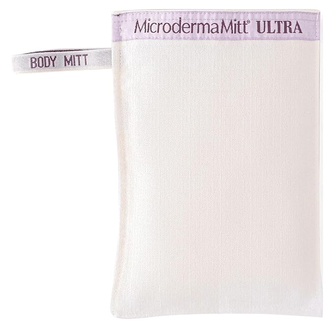 MicrodermaMitt ULTRA Exfoliating Mitt for Body - Premium Deep Exfoliating Body Scrubber Kese Glove – Keratosis Pilaris, Strawberry Skin Treatment, Reduce Ingrown Hair, Turkish Body Scrubber Exfoliator