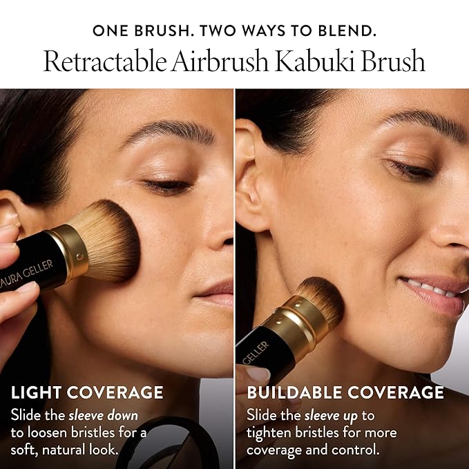 LAURA GELLER NEW YORK Baked Balance-n-Brighten Foundation with Kabuki Brush Makeup Set, Fair