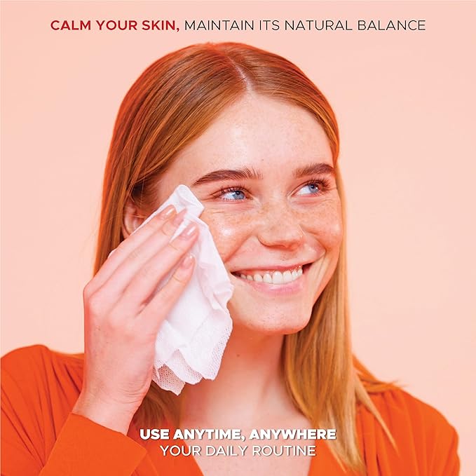 Handy Towel Facial Aloe Vera Facial Toner Wipes, Travel-Size Cleansing Wipes for All Skin Types, Panthhenol Toner Individually Wrapped Towel, Refreshing & Hydrating, 8 Count