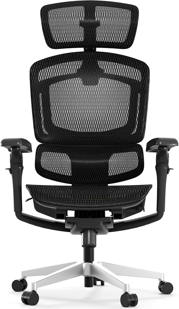 FLEXISPOT ErgoX-PRO Ergonomic Office Chair Black – AeroWeave 5.0 Mesh Seat, 5D Lumbar, 7D Armrests, 4D Headrest, 551LBS Capacity – Office, Gaming, Home