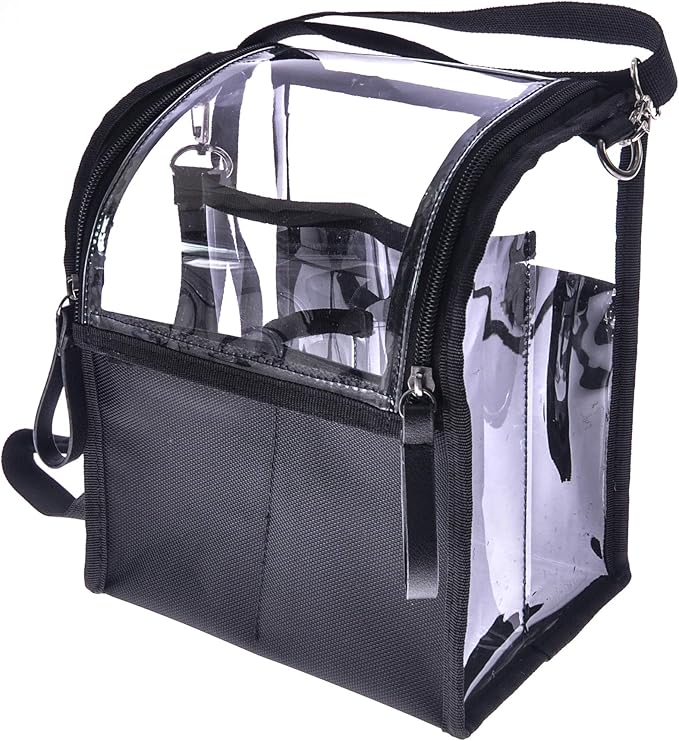 Trave Medium Makeup Brush Buddy Makeup Brush Holder Bag Cosmetic Kits Beauty Accessories Storage Organizer Bag with 4 Dividers & Shoulder Straps