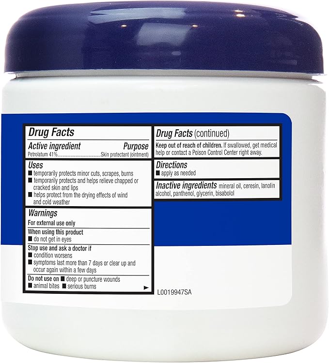 Amazon Basics Healing Ointment & Skin Protectant for Dry & Cracked Skin, Chapped Lips, Minor Cuts and Scrapes, Moisturizing Barrier Cream, Fragrance Free, 14 oz, 1-Pack
