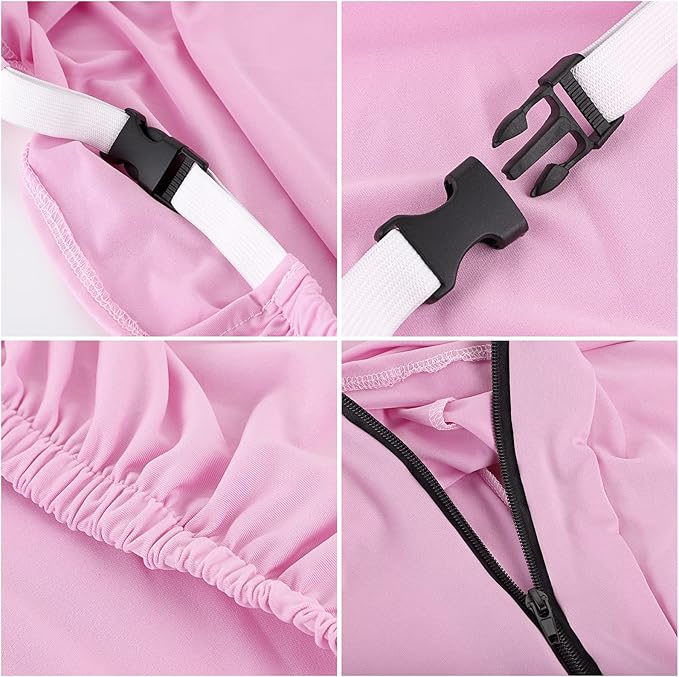 BTSKY Ergonomic Office Computer Game Chair Slipcovers Stretchy Polyester Covers for Reclining Racing Gaming Gaming Chair No Chair Included(Pink)