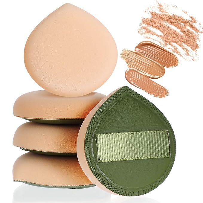 Giantree 5 Pcs Foundation Sponges, Korean Makeup Sponge Puff Soft Sponge Puff Fluffy, Teardrop Makeup Blender Foundation Applicator for Concealer Liquid Cream Loose Powder