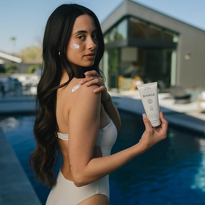 Unscented Mineral Sunscreen Lotion SPF 30, Reef-Safe, Travel Size, Fragrance-Free, Zinc Oxide, Broad Spectrum, Water-Resistant 80 Minutes, UVA UVB Protection, Face Body, 3.3oz (100mL)
