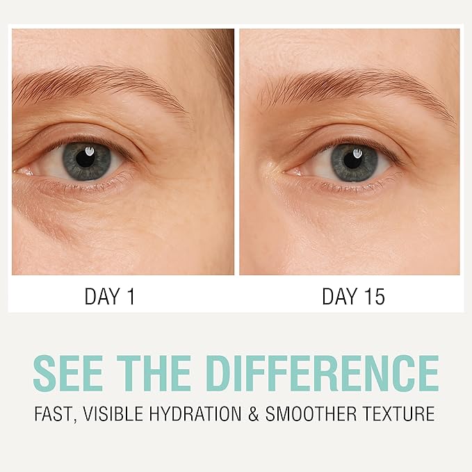 NOVEHA Hydrating Eye Cream for Sensitive Skin, Eye Moisturizer for Dry Eyelids & Around Eye, Vegan Ceramide Eyelid Cream, Anti-Aging Eye Cream for Fine Lines & Puffiness, Fragrance-Free - 1 oz