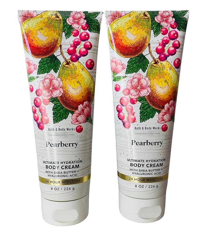 Bath & Body Works Pearberry Ultimate Hydration Body Cream 8 Ounces Pack of 2