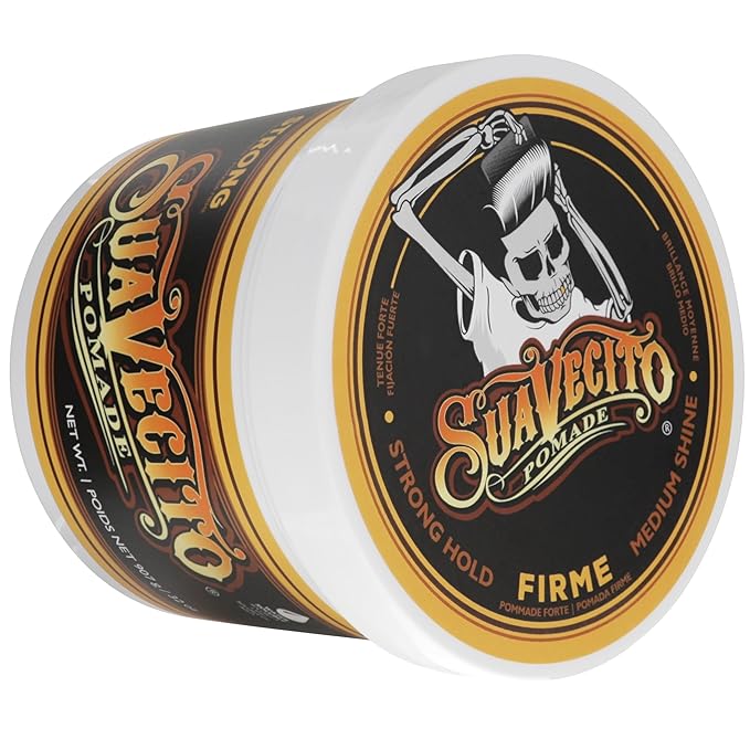 Suavecito Strong Hold Hair Pomade For Men, 32 oz - Medium Shine Water Based Wax Like Flake Free Hair Gel - Easy To Wash Out - All Day Hold For All Hair Styles