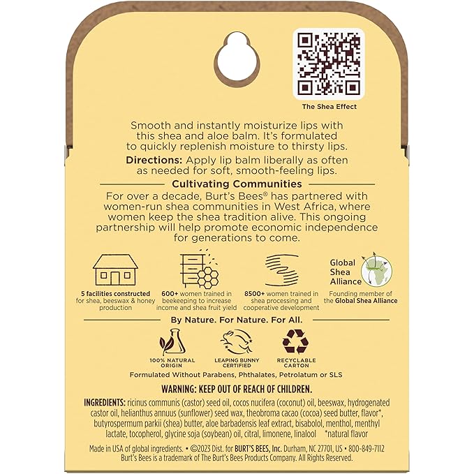 Burt's Bees Easter Basket Stuffers, Lip Balm, Beeswax, Strawberry, Coconut and Pear, and Vanilla Bean Pack, With Responsibly Sourced Beeswax, Tint-Free, Natural Lip Treatment, 4 Tubes, 0.15 oz.