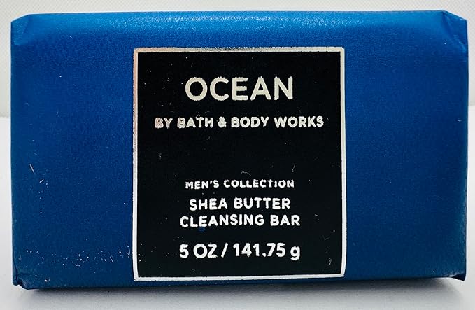 Bath & Body Works Men's Ocean 5 Piece Gift Set: Body Cream, 3-in-1 Hair, Face & Body Wash, Deoderant Spray, Bar Soap with Gift Bag
