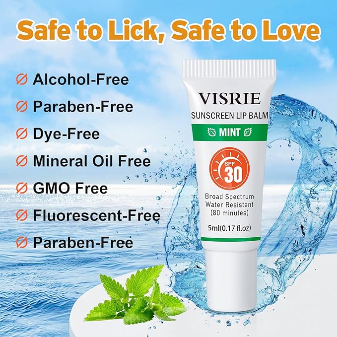 SPF 30 Sunscreen Lip Balm 24 Pack,Clear SPF Lip Gloss UVA/UVB Sun Protection, Moisturizing Lip Sunscreen with Vitamin E and Shea Butter, Travel Sunscreen for Lips