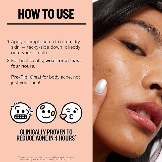PEACE OUT Acne Day & Night Duo, Invisible Acne Patches for Day + Healing Overnight Acne Treatment, Clear Blemishes Fast with 2% Salicylic Acid, Retinol & Aloe Vera, 20 Dots