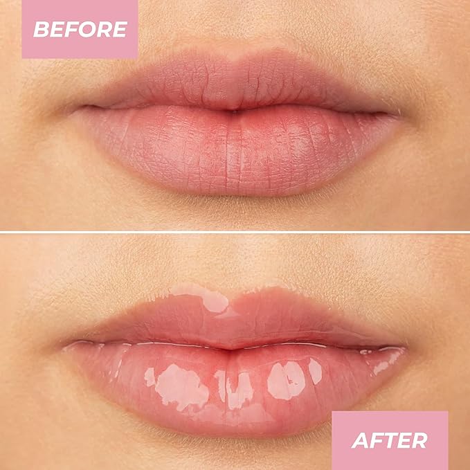 MCoBeauty Glow and Treat 2-in-1 Lip Treatment Peach - Tinted Lip Oil with Squalane Roller Ball Applicator - Glossy Moisturizing Lip Balm Gloss for Dry Lips - Vegan Cruelty Free Lip Care - 10ml