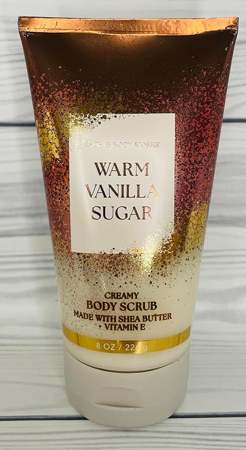 Bath and Body Works Women's Warm Vanilla Sugar Creamy Body Scrub 8 Ounces