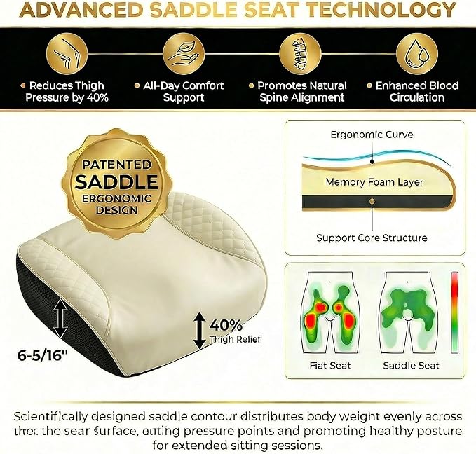 Big and Tall Office Chair 500lbs - 23.6" Extra Wide Seat Ergonomic Executive Chair, Heavy Duty Metal Base High Back Leather Office Chair with Footrest, Lumbar Support & Adjustable Arm, Beige