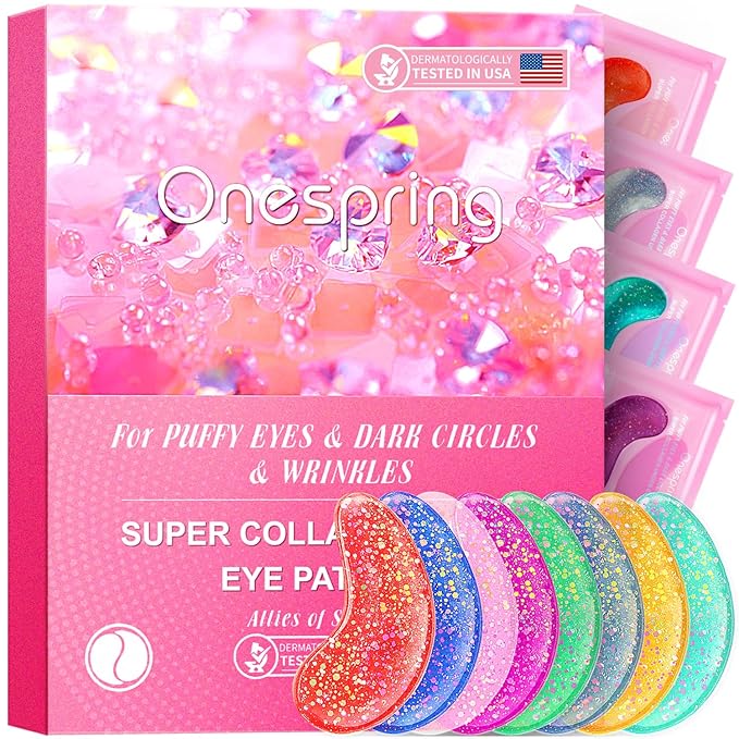 Under Eye Patches (24 Pairs) - Eye Masks for Wrinkles, Puffy Eyes, Dark Circles, Eye Bags, Easter Basket Stuffers, Gifts for Teenage Girls, Under Eye Mask for Refreshing, Revitalizing