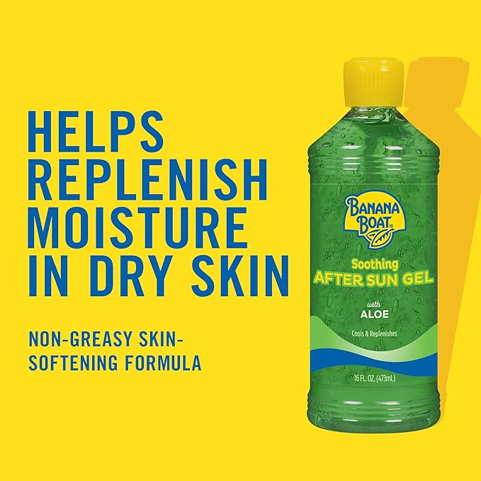 Banana Boat After Sun Aloe Gel Twin Pack and Sport Sunscreen Spray SPF 30 Twin Pack | Aloe Gel Sunburn Relief and Water Resistant Sunscreen