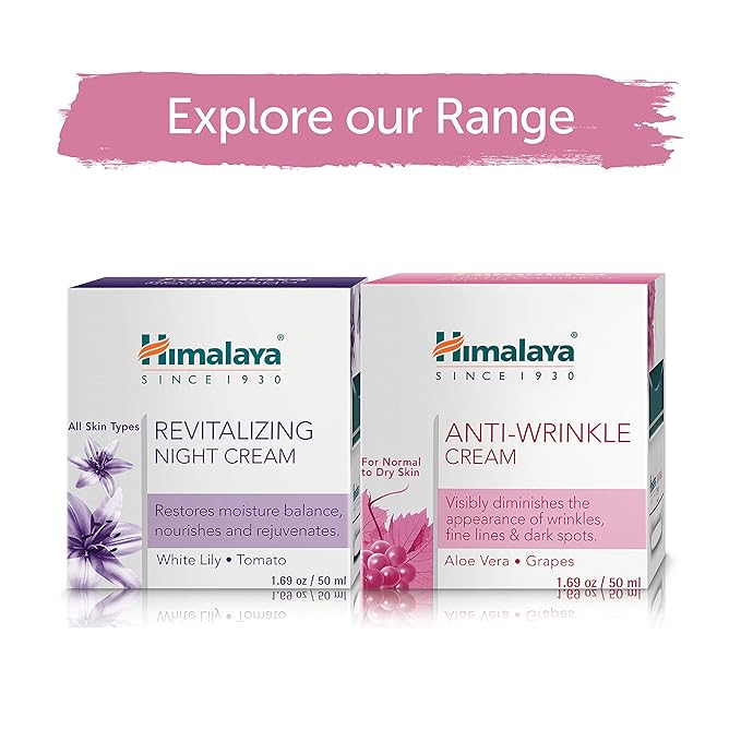 Himalaya Anti-Wrinkle Cream for Reducing Wrinkles, Fine Lines and Dark Spots, Moisturizes & Repairs, 1.69 oz (Pack of 2)