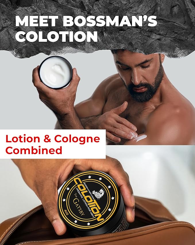 Bossman Colotion – 2-in-1 Body Lotion & Cologne for Men – Long-Lasting, Hydrating, Soothing Moisturizer for Men – Suits All Skin Types for Daily Use – The Gatsby Scent