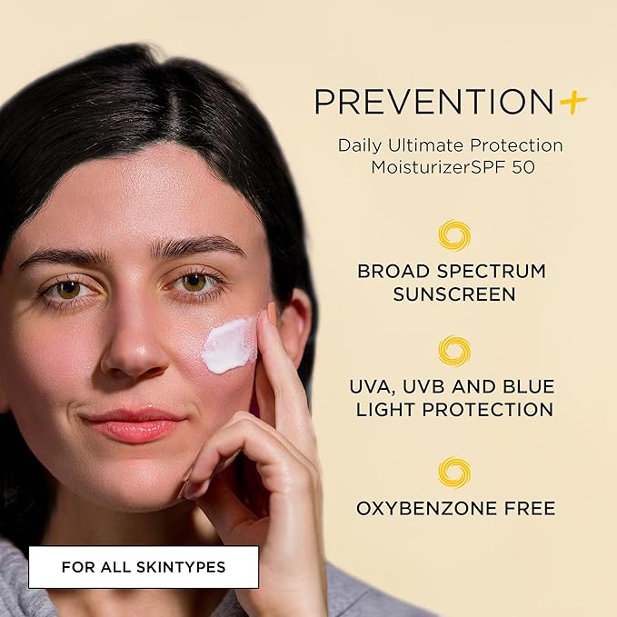 IMAGE Skincare PREVENTION+ Daily Ultimate Protection Moisturizer,SPF 50 Face Sunscreen Lotion,Zinc Oxide,Blendable with No White Cast,3.2 oz,(Pack of 2)