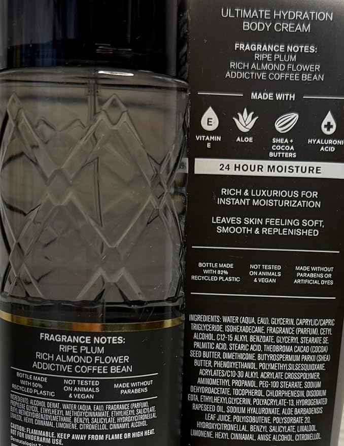 Bath & Body Works Midnight Addiction Body Cream and Fine Fragrance Mist Set of 2