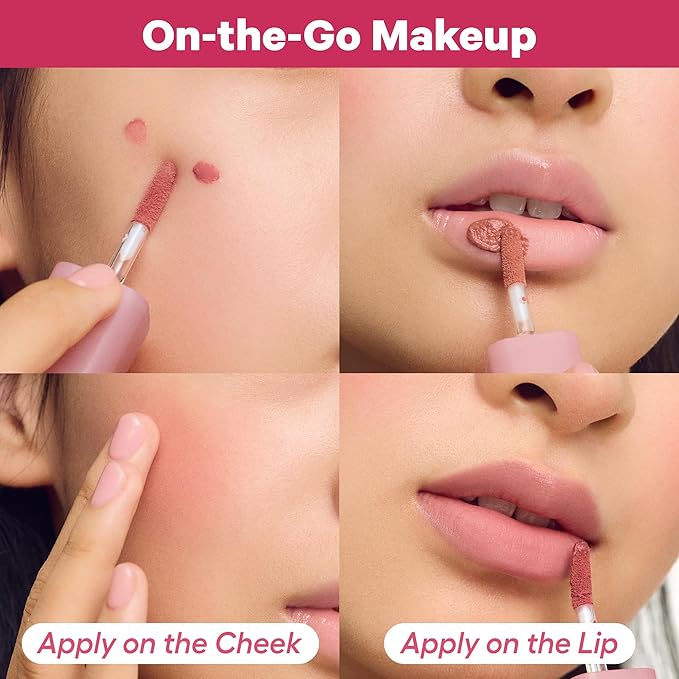 COLORGRAM NUDE BLUR TINT 03 LOVELY FIG | K-Beauty Makeup, Soft-Focus Matte Lip Stain, 2-in-1 Lip & Cheek