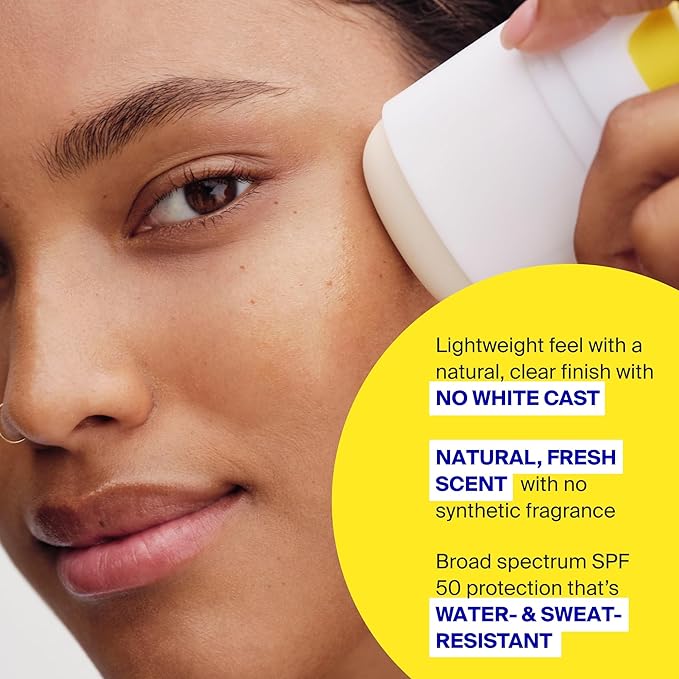 Supergoop! PLAY Everyday Sunscreen Stick SPF 50 - Lightweight, Non-Greasy Formula - Natural Finish - Fragrance Free - Water & Sweat Resistant - All Skin Types - 1.4 fl oz