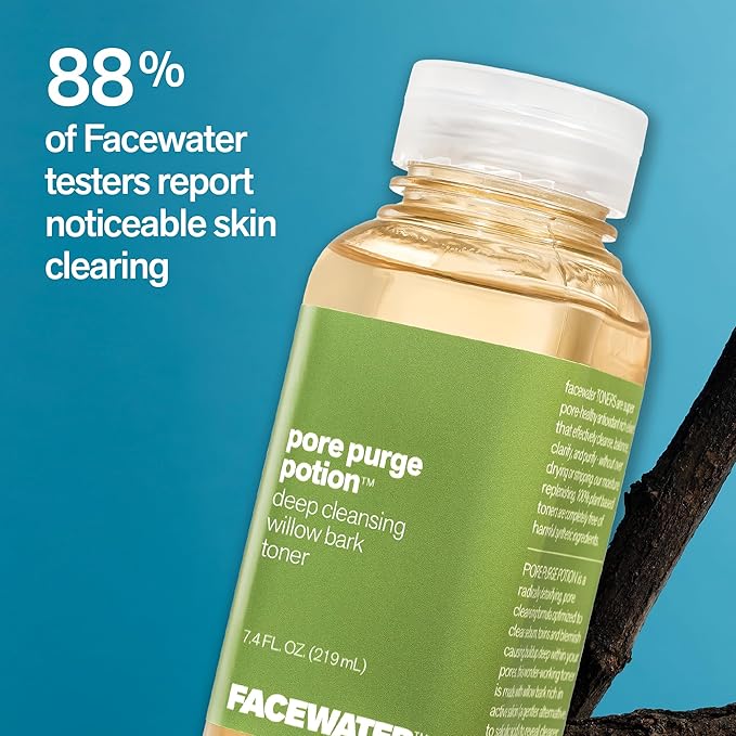 Facewater Pore Purge Potion Deep Cleansing Willow Bark Toner