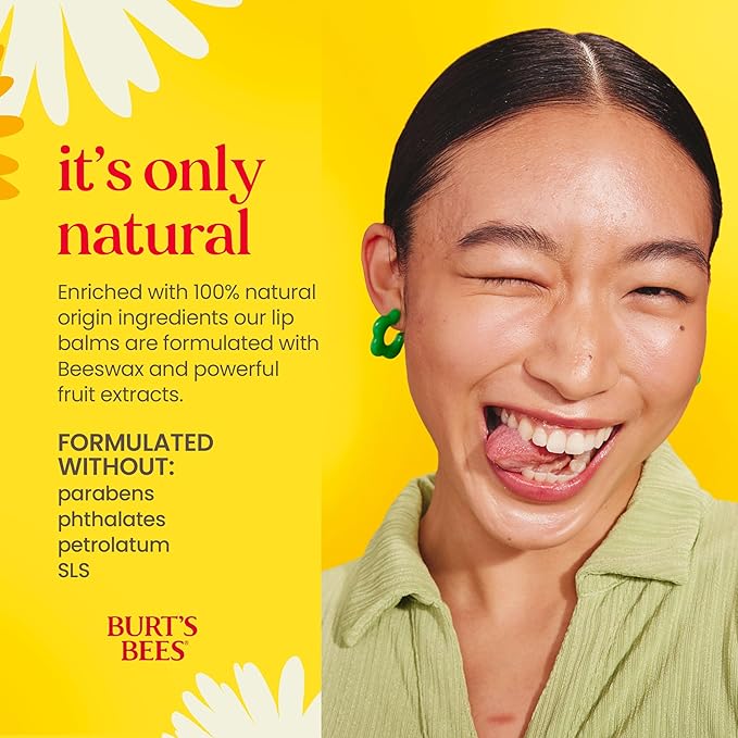 Burt's Bees Lip Balm Easter Basket Stuffers - Original Beeswax, Lip Moisturizer With Responsibly Sourced Beeswax, Tint-Free, Natural Conditioning Lip Treatment, 2 Tubes, 0.15 oz. (Pack of 2)