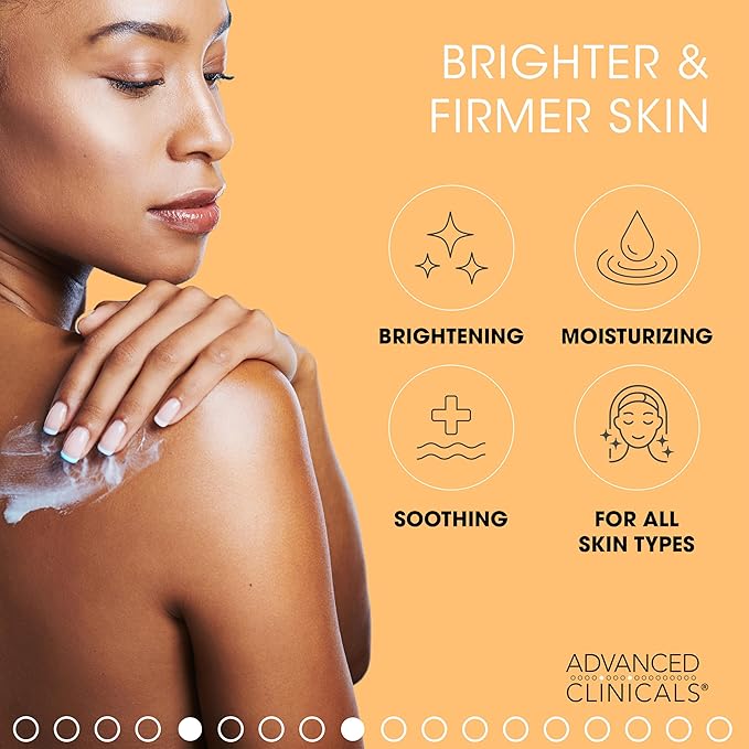 Advanced Clinicals Vitamin C Brightening Cream + Vitamin C Glow Facial Toner Set