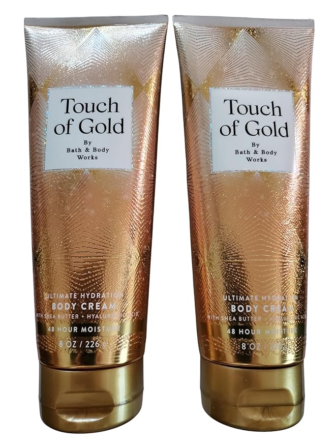 Bath & Body Works Touch of Gold Ultimate Hydration Body Cream 8 Ounces Pack of 2