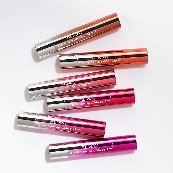 Almay Color & Care Lip Oil In Stick, Raspberry Rush 130, 0.09 Oz