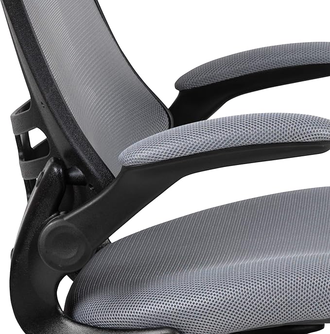 Flash Furniture Kelista Office Chair, Ergonomic, Mid-Back, Dark Gray Mesh with Swivel