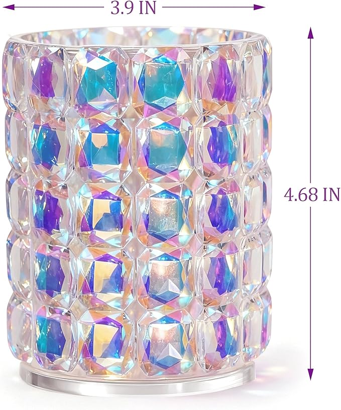 Makeup Organizer,Makeup Brush Holder,Multifunctional Toothbrush Holders,Pen Holder,Utensil Holder, Bathroom Vanity Countertop Canisters,Sparkle Crystals Home Organization and Storage