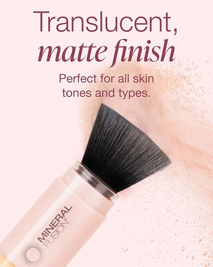 Mineral Fusion Brush-On Powder Sunscreen for Face SPF 30 | Transluscent Natural Daily Sun Care with UVA UVB Protection | Hypoallergenic, Non-Toxic | TSA & Travel Friendly,(Pack of 2)