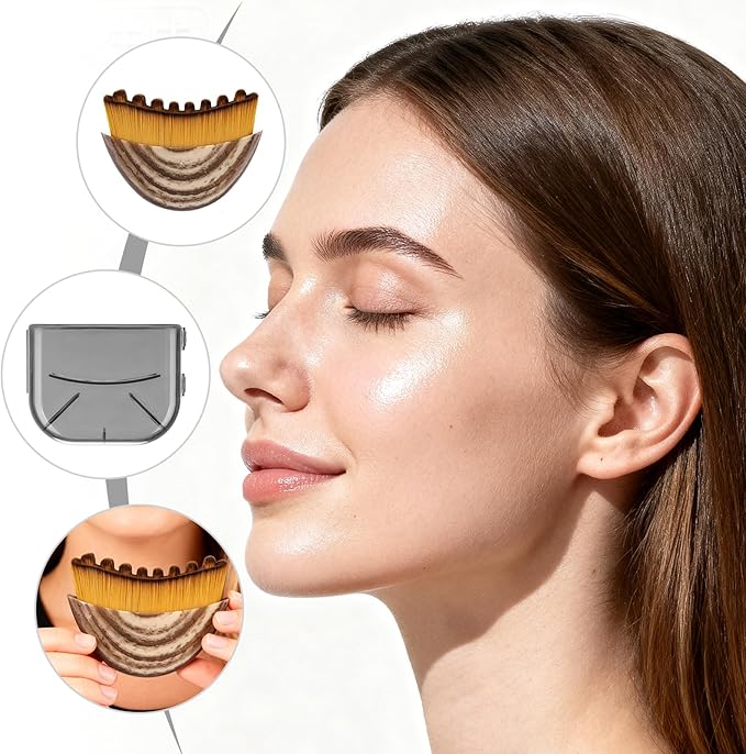 Face Brush SANLESS Lymphatic Contour Face Brush Facial Massage Tool for Face Comfortable Soft Ergonomic Lymphatic Drainage Mssager