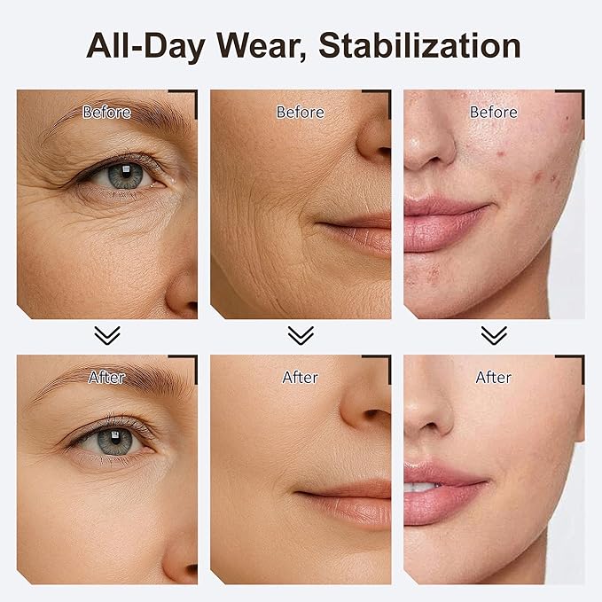 Foundation for Older Women, 2026 New Mushroom Head Cushion CC Cream, Long Lasting Full Coverage BB Cream Moisturizing Concealer Brighten Makeup (Dark)