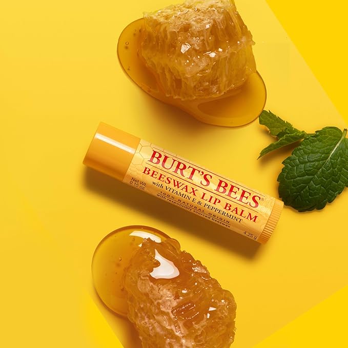 Burt's Bees Lip Balm Beeswax and Ultra Conditioning Lip Balm Pack, Hydrating Lip Moisturizer with Kokum and Shea Butter, Natural Origin Lip Care, 4 Tubes, 0.15oz.