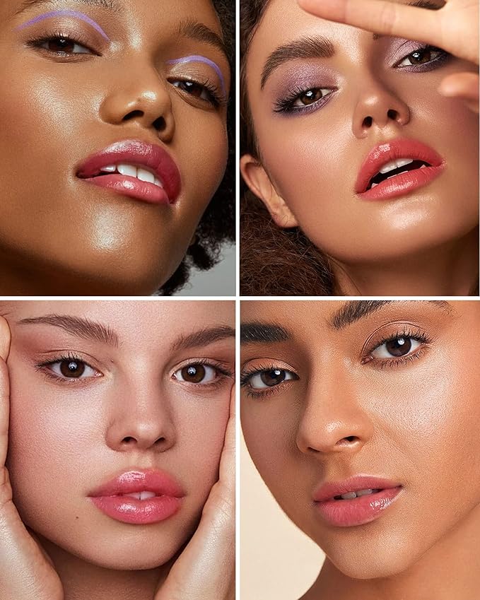 Glimmer Balm Tinted Lip Balm Moisture Hydrate lipsticks PH Lipstick, Color Changing Lipstick Natural Chapstick Glitter Pink Lip Gloss, Unicorn